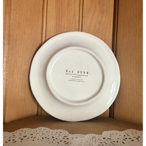 Vintage Rae Dunn Artisan Collection Magenta Appetizer Blue Line Appetizer Plates - Picture 4 of 8